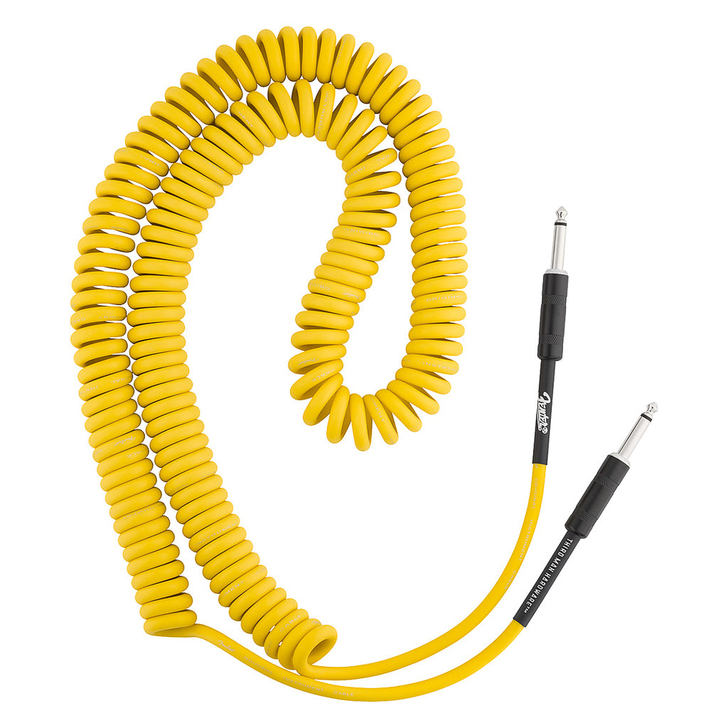 Fender x Third Man Hardware Coil Instrument Cable - Yellow 30 feet