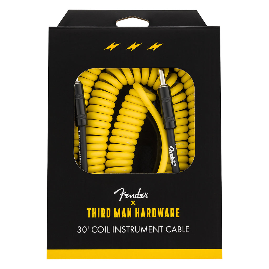Fender x Third Man Hardware Coil Instrument Cable - Yellow 30 feet