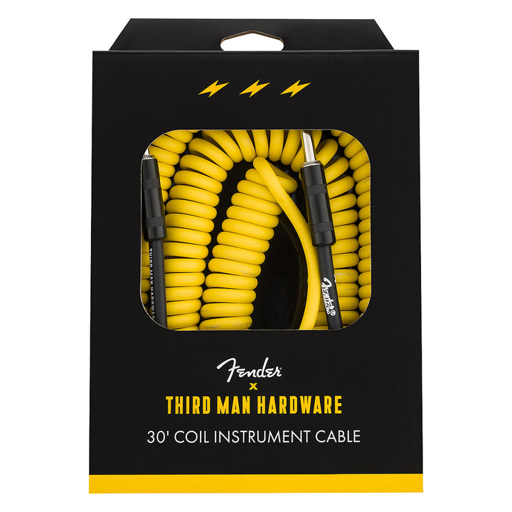 Fender x Third Man Hardware Coil Instrument Cable - Yellow 30 feet
