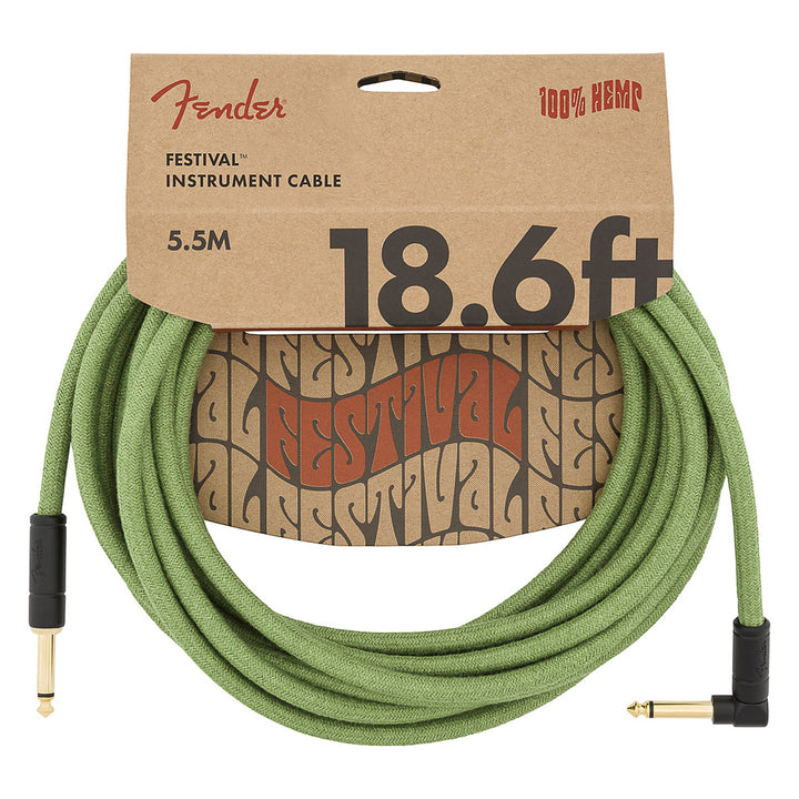 Fender Festival Instrument Cable - Green 18.6'