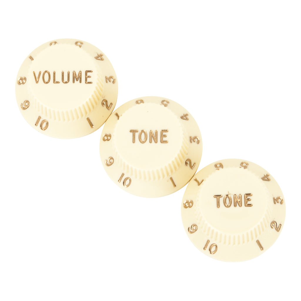 Fender Stratocaster Replacement Knobs - Aged White (3-piece Set)