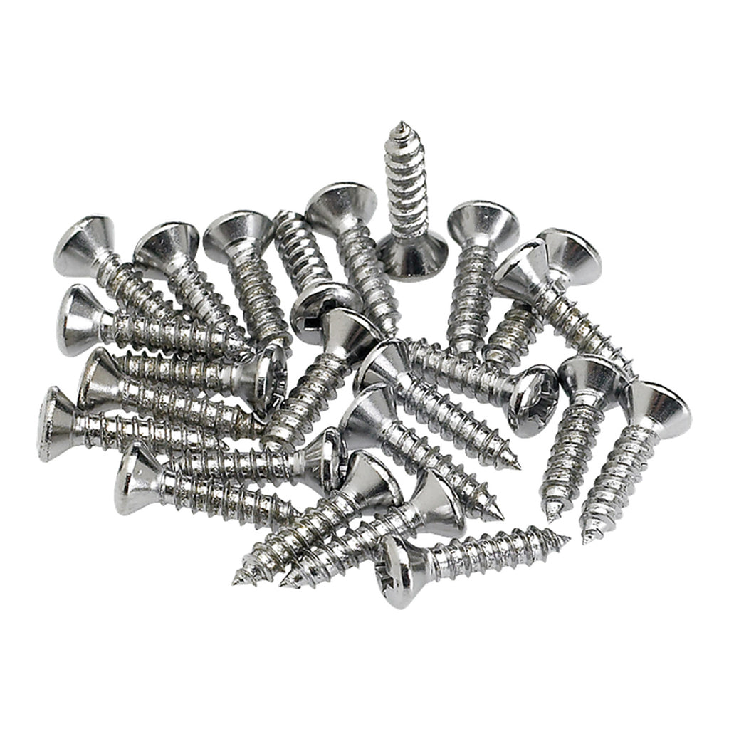 Fender Pickguard/Control Plate Mounting Screws - Chrome (Set of 24)