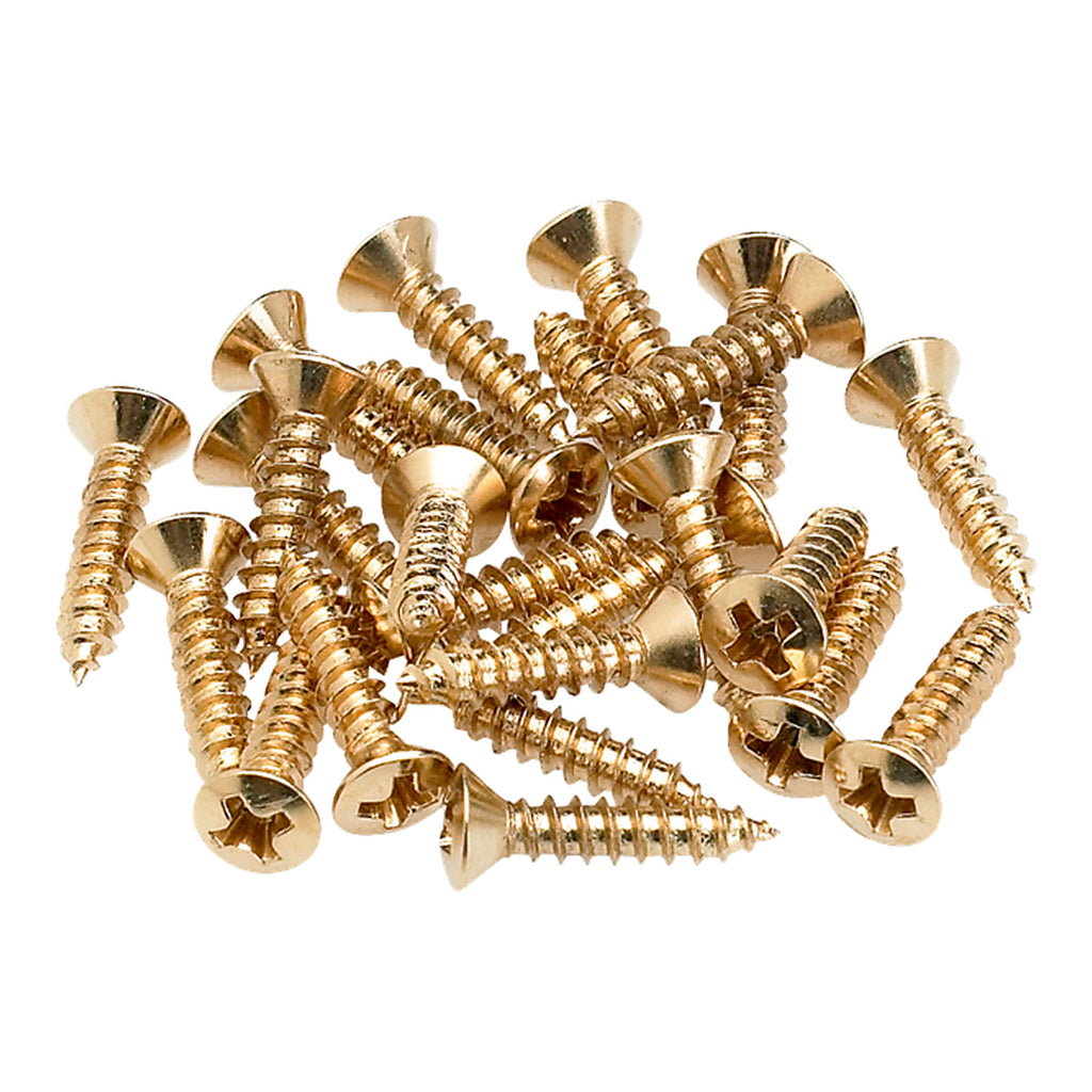 Fender Pickguard/Control Plate Mounting Screws - Gold (Set of 24 ...