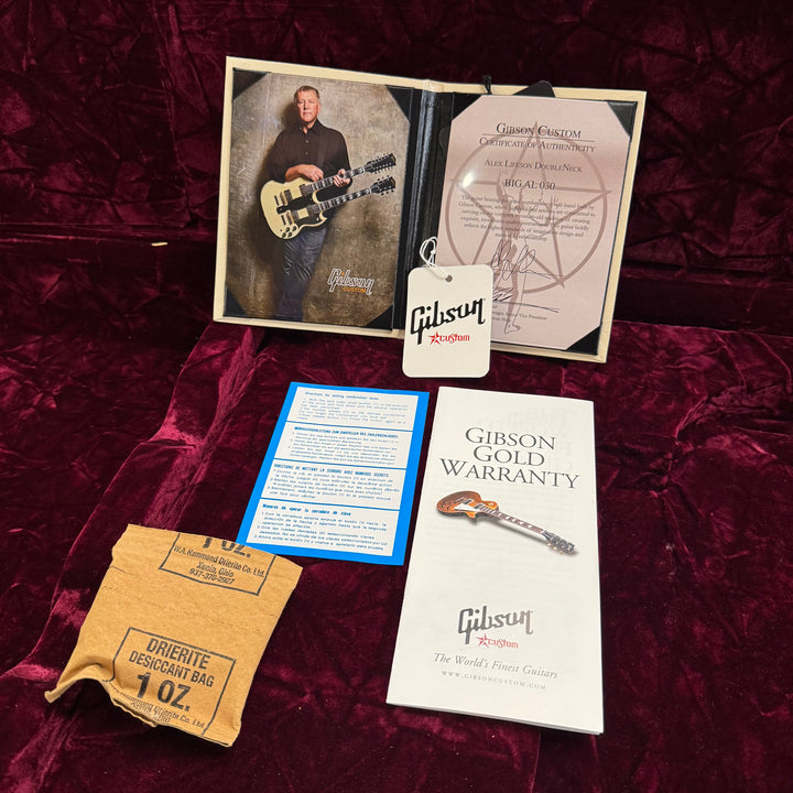 Gibson Custom Limited Run Alex Lifeson EDS-1275 Double Neck - Aged Classic White (030)