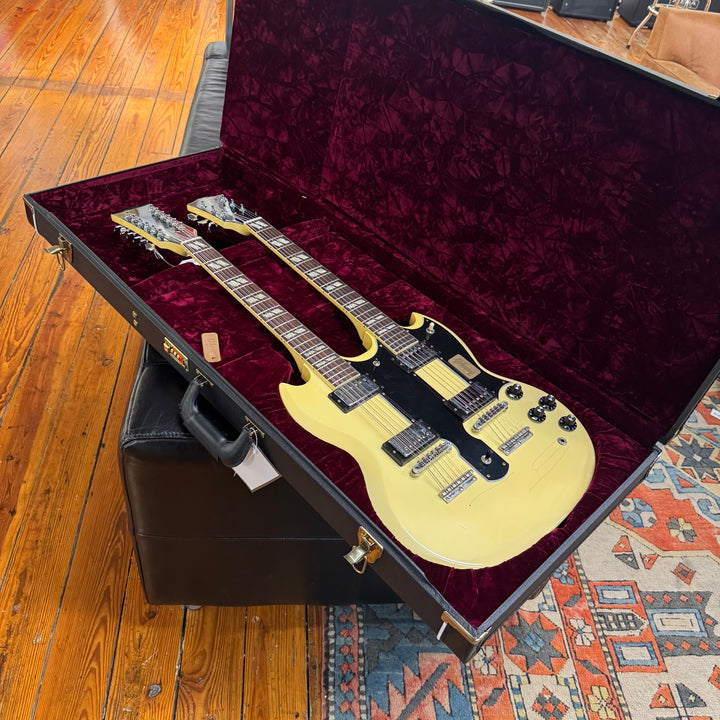 Gibson Custom Limited Run Alex Lifeson EDS-1275 Double Neck - Aged Classic White (030)
