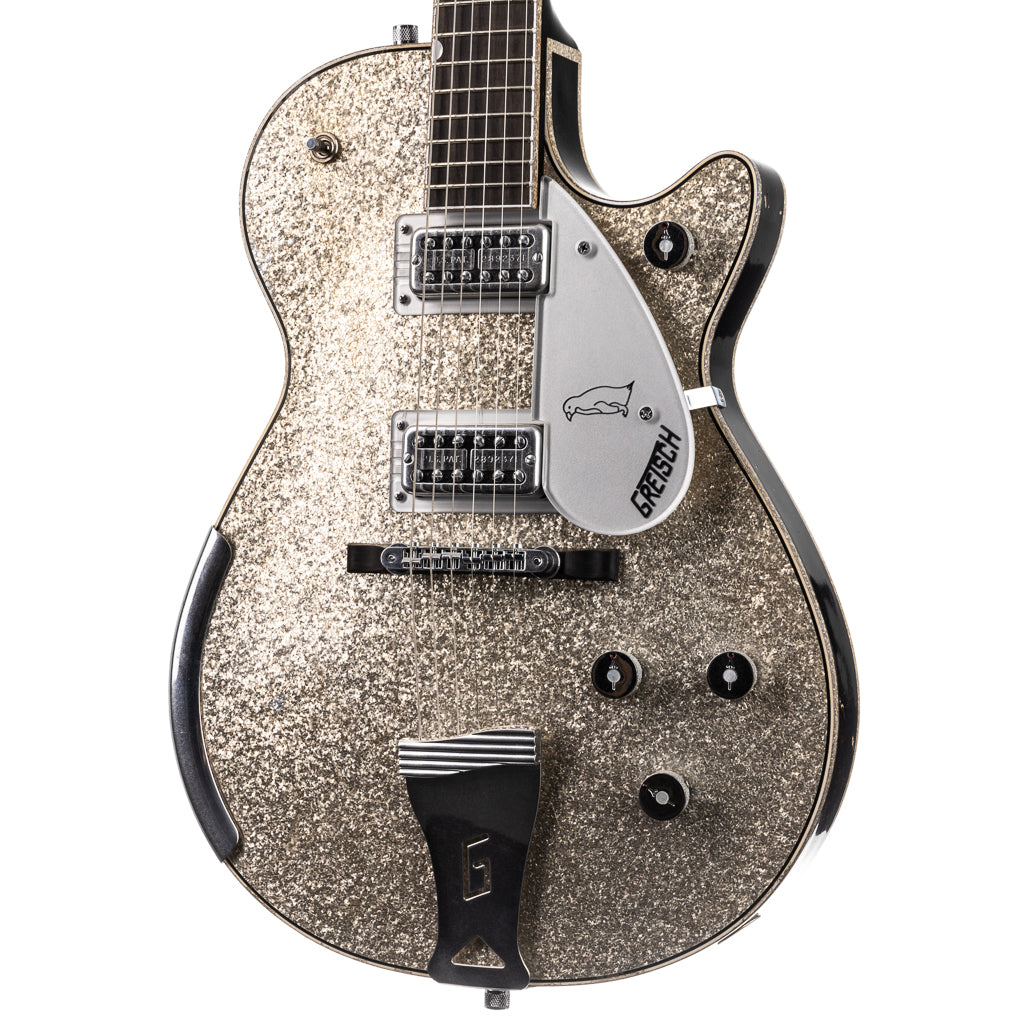 Gretsch USA Custom Shop G6134CS Penguin Relic Masterbuilt by Chad Henricksen  -  Silver Sparkle (738)