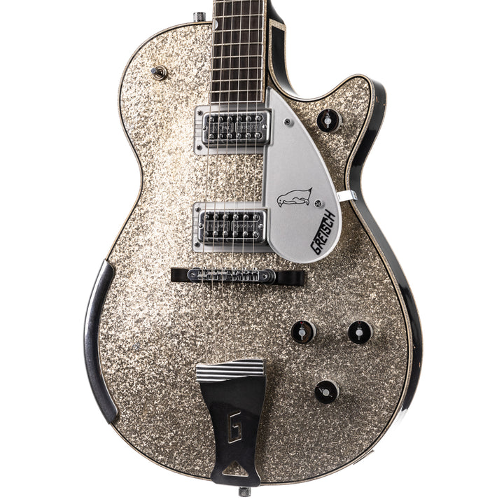 Gretsch USA Custom Shop G6134CS Penguin Relic Masterbuilt by Chad Henricksen  -  Silver Sparkle (738)