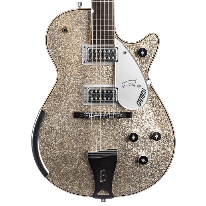 Gretsch USA Custom Shop G6134CS Penguin Relic Masterbuilt by Chad Henricksen  -  Silver Sparkle (738)