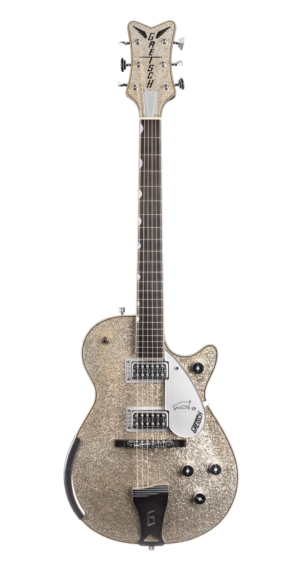 Gretsch USA Custom Shop G6134CS Penguin Relic Masterbuilt by Chad Henricksen  -  Silver Sparkle (738)