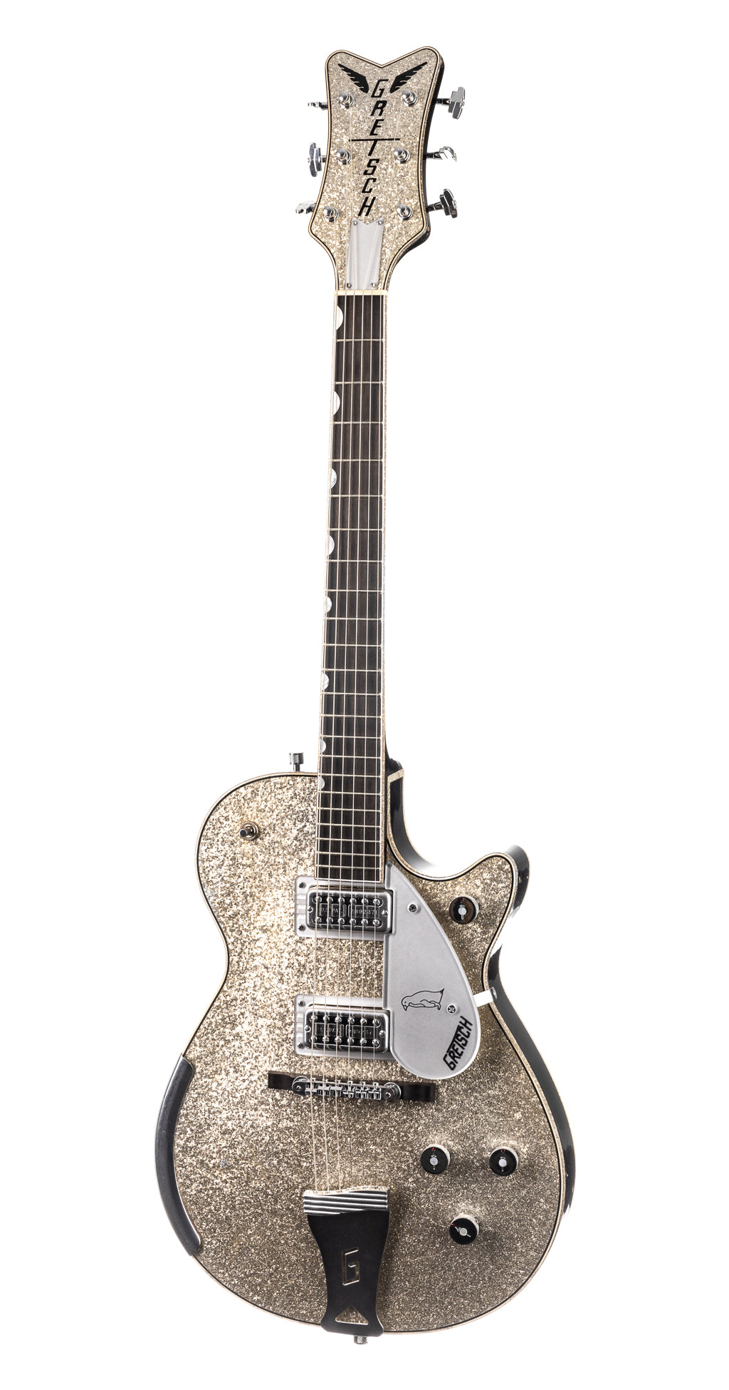 Gretsch USA Custom Shop G6134CS Penguin Relic Masterbuilt by Chad  Henricksen - Silver Sparkle (738)