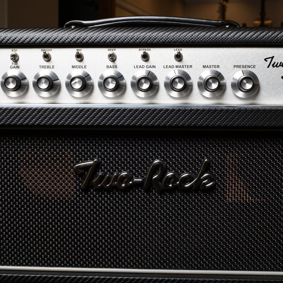 Two-Rock TS1 100/50 Watt Head, 1×12 Open-Back Cabinet — Carbon Fiber