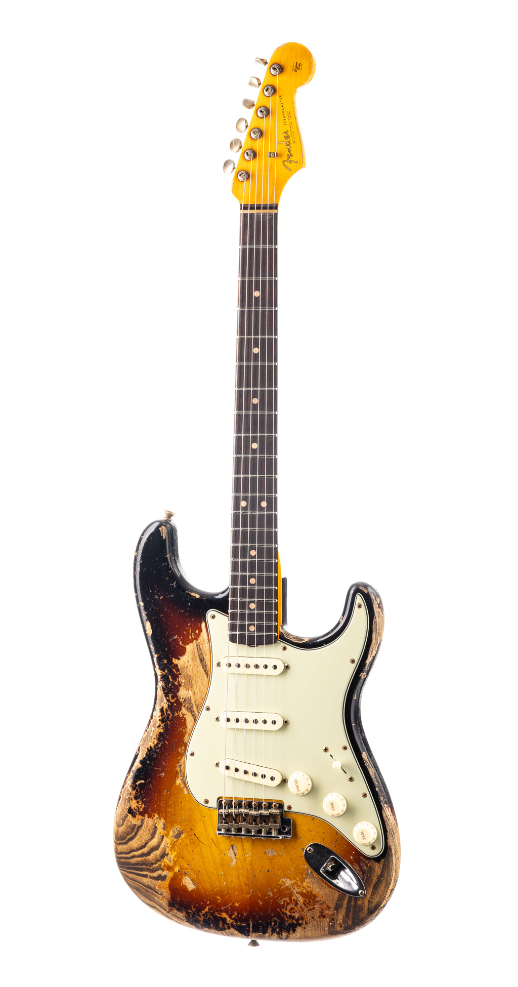 Fender Custom Shop 1963 Stratocaster Super Heavy Relic - Super Faded Aged 3-Color Sunburst (571)