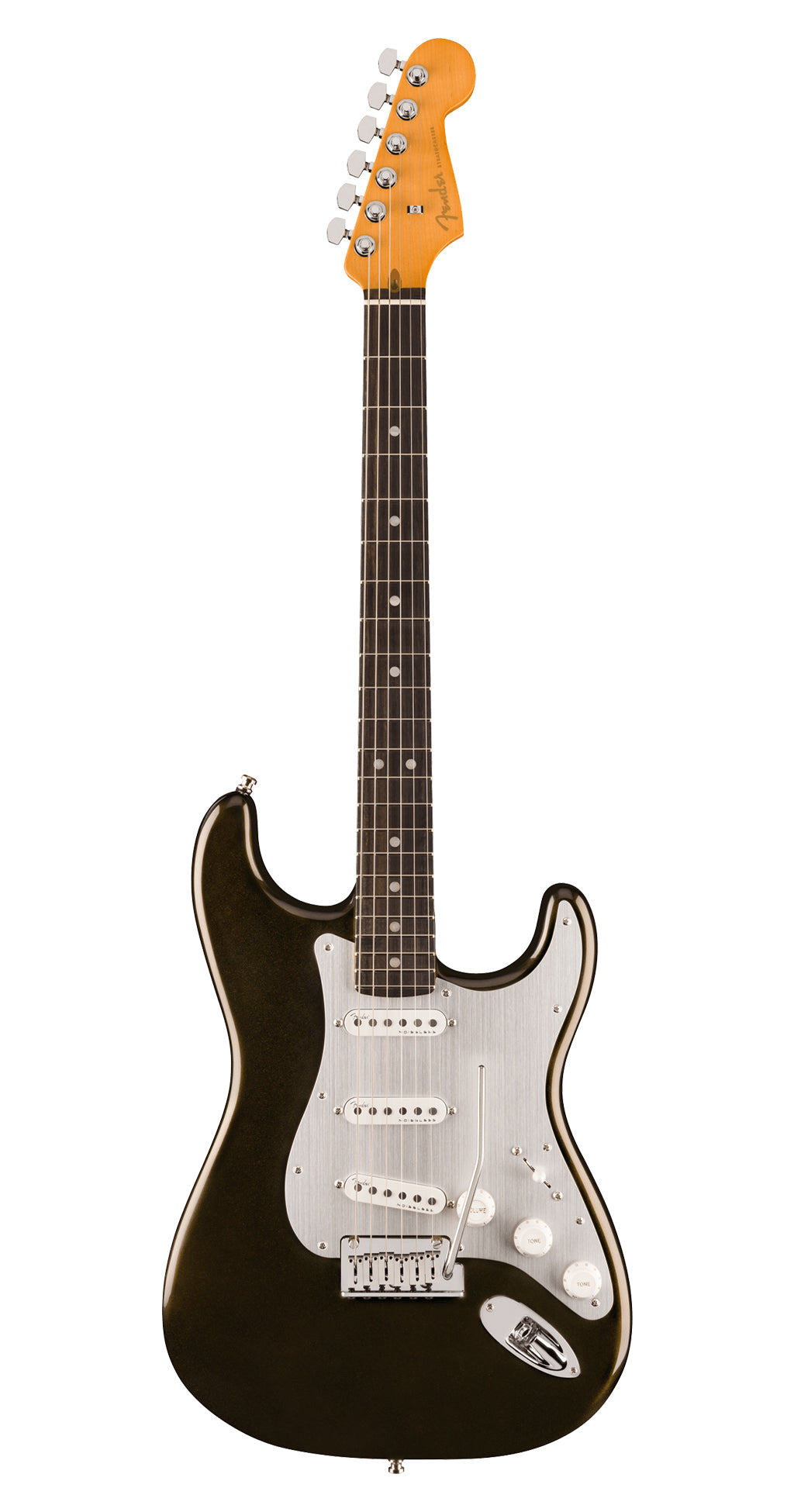 Fender American Ultra II - Stratocaster, Ebony FB - Texas Tea (473)