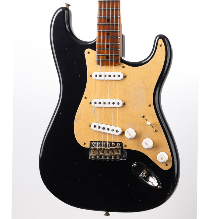 Fender Custom Shop Limited 70th Anniversary Roasted '54 Stratocaster Journeyman Relic -  Black (439)