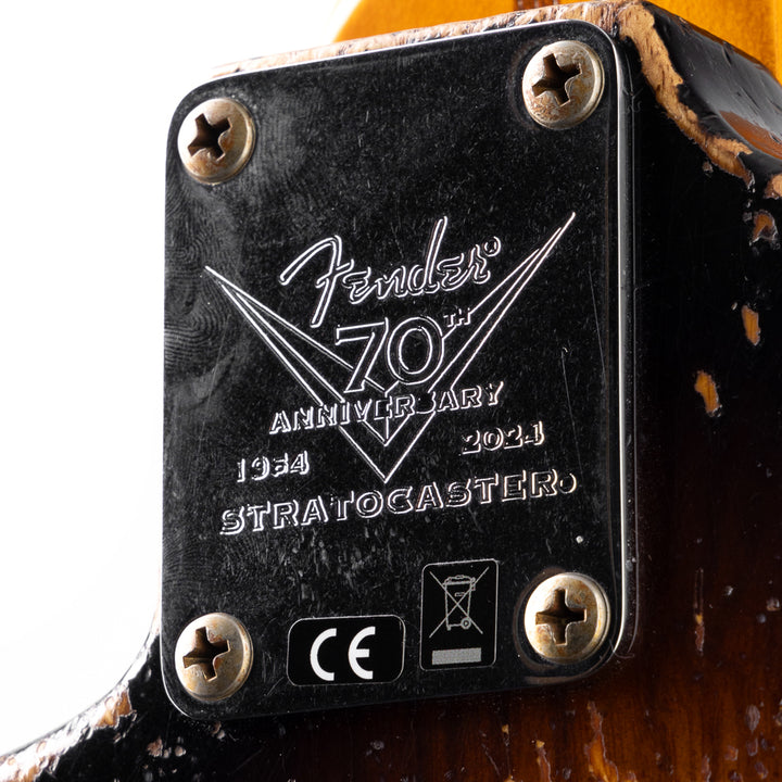 Fender Custom Shop Limited 70th Anniversary 1954 Stratocaster Super Heavy Relic - Wide-Fade 2-Color Sunburst (507)