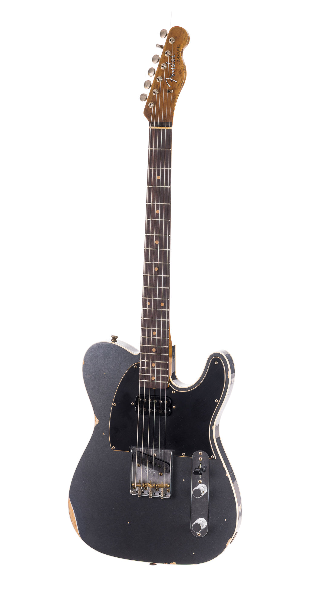 Fender Custom Shop Limited Edition HS Telecaster Custom Relic - Aged Charcoal Frost Metallic (197)
