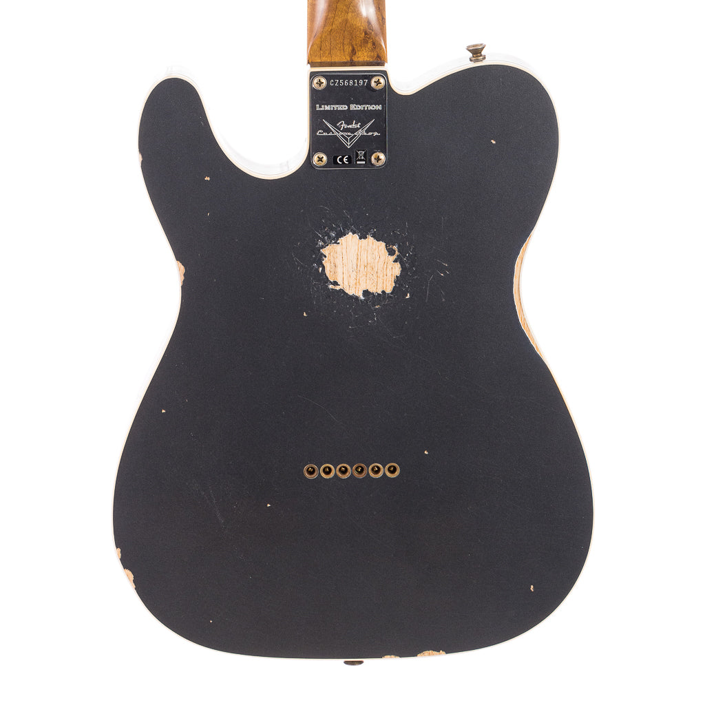 Fender Custom Shop Limited Edition HS Telecaster Custom Relic - Aged Charcoal Frost Metallic (197)