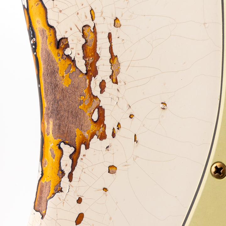 Fender Custom Shop 1960 Stratocaster Heavy Relic - Aged Olympic White over 3-Color Sunburst (933)