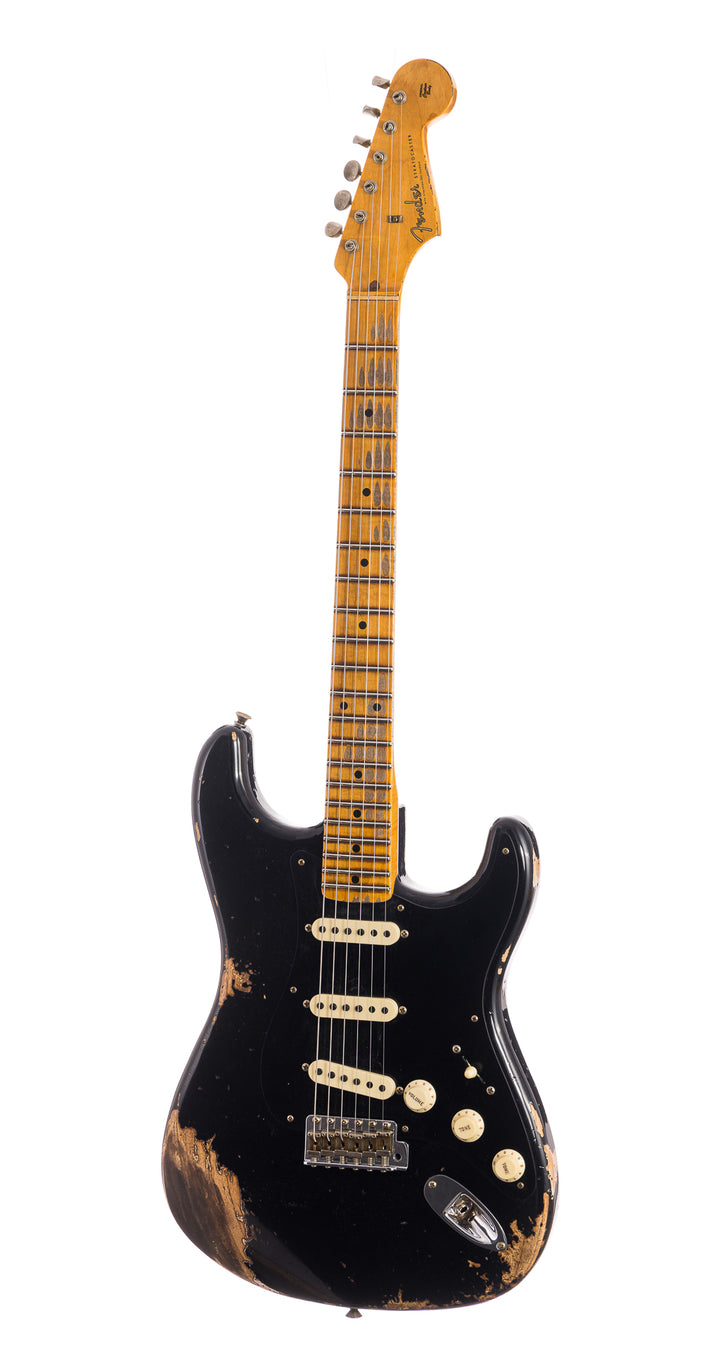 Fender Custom Shop 1957 Stratocaster Heavy Relic, Lark Guitars Custom Run -  Black (985)