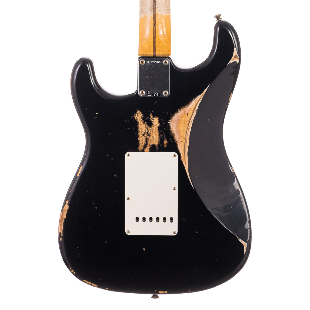 Fender Custom Shop 1957 Stratocaster Heavy Relic, Lark Guitars Custom Run -  Black (985)