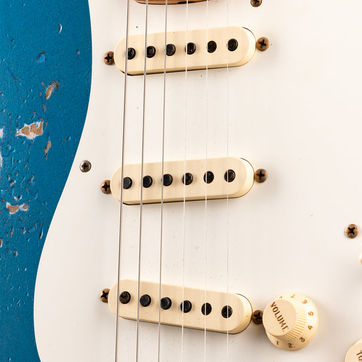 Fender Custom Shop 1956 Hardtail Stratocaster Heavy Relic - Super Aged Lake Placid Blue (184)