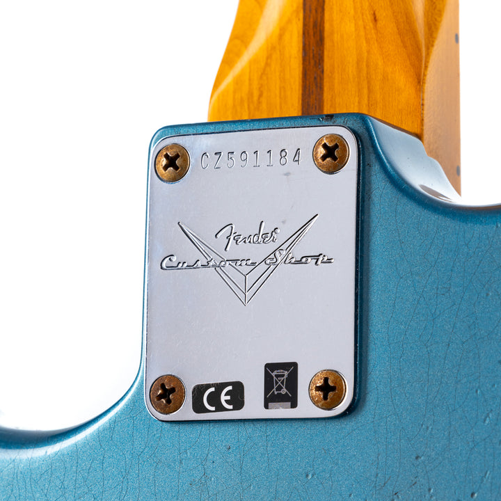 Fender Custom Shop 1956 Hardtail Stratocaster Heavy Relic - Super Aged Lake Placid Blue (184)