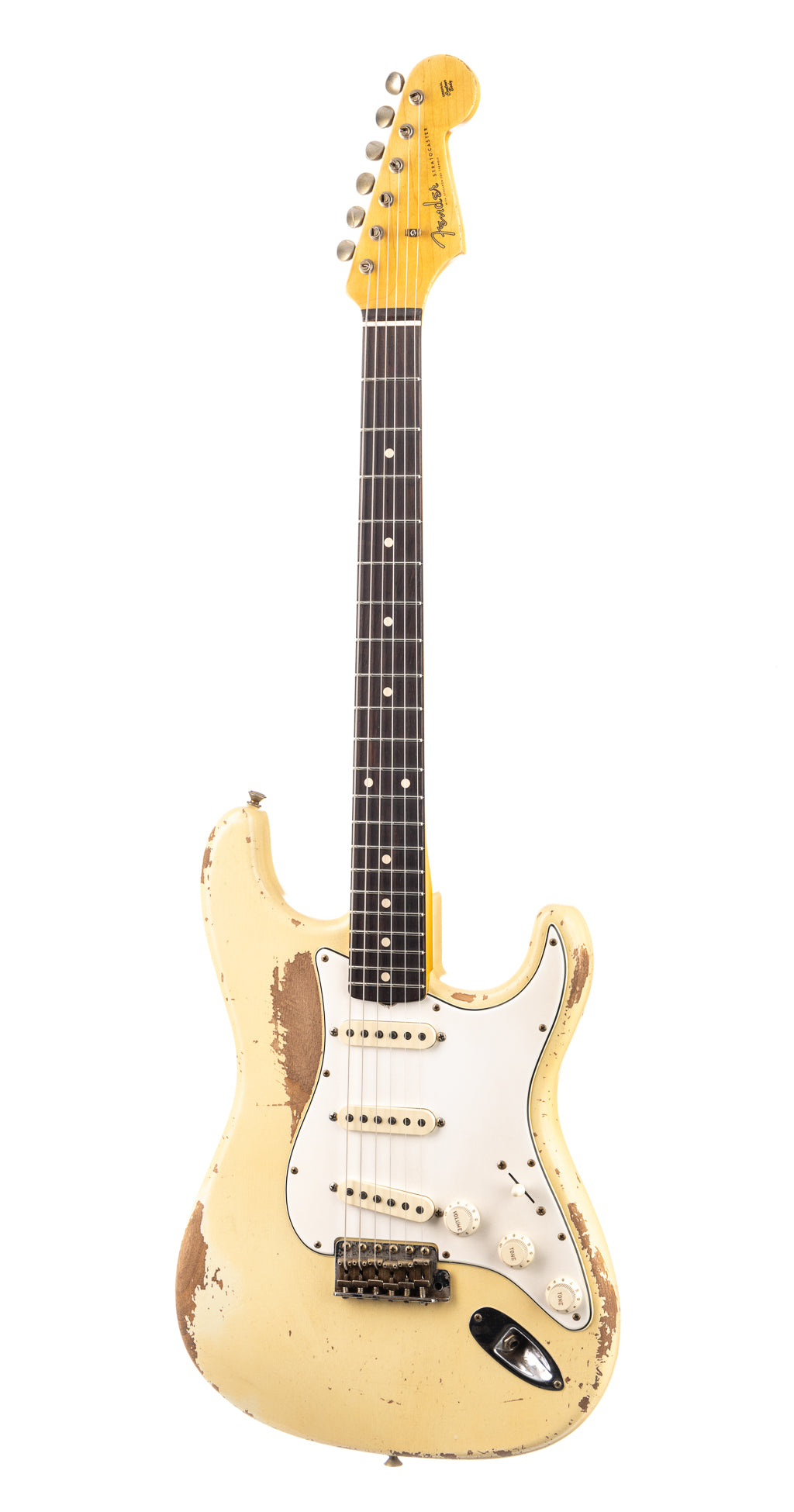 Fender Custom Shop Masterbuilt Todd Krause 1960's Stratocaster Heavy Relic, Brazilian Rosewood FB - Vintage White (853)