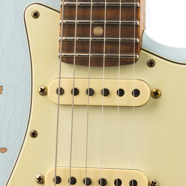 Fender Custom Shop 1962 Stratocaster Relic - Golden Zebra - Faded Sonic Blue (719)