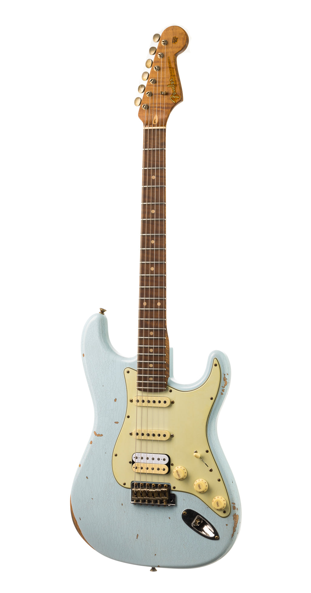 Fender Custom Shop 1962 Stratocaster Relic - Golden Zebra - Faded Sonic Blue (719)