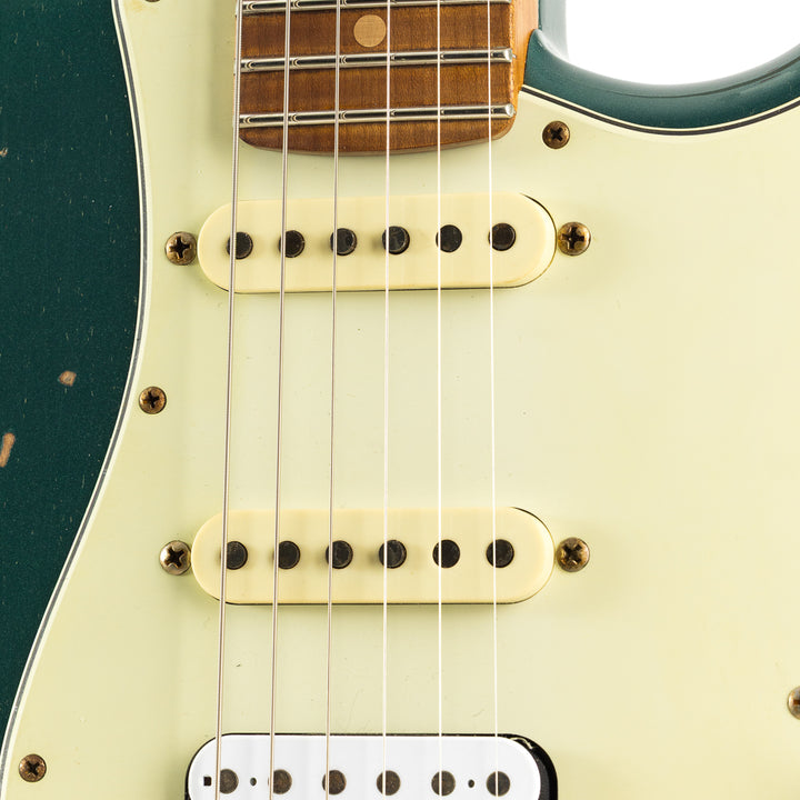Fender Custom Shop 1962 Stratocaster Relic - Golden Zebra -Sherwood Green Metallic (108)