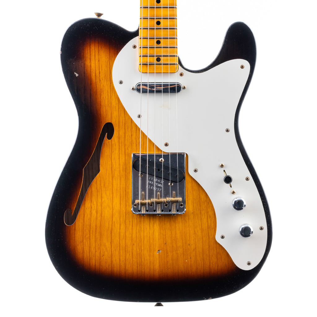 Fender Custom Shop 50s Thinline Telecaster Journeyman Relic - 2 Tone Sunburst (237)