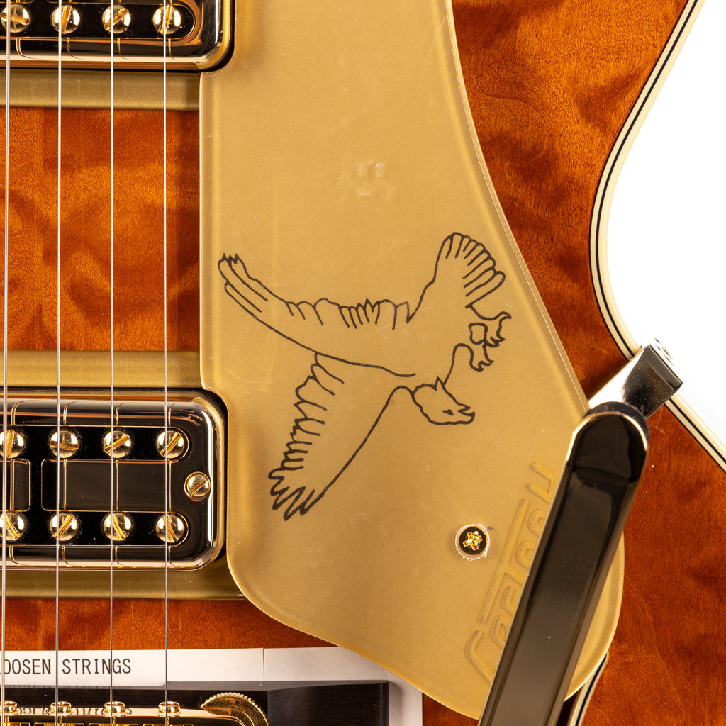 Gretsch Limited Edition Falcon Center Block Jr. with Bigsby Quilted Maple - Roundup Orange (740)