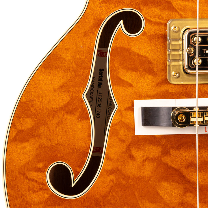 Gretsch Limited Edition Falcon Center Block Jr. with Bigsby Quilted Maple - Roundup Orange (740)