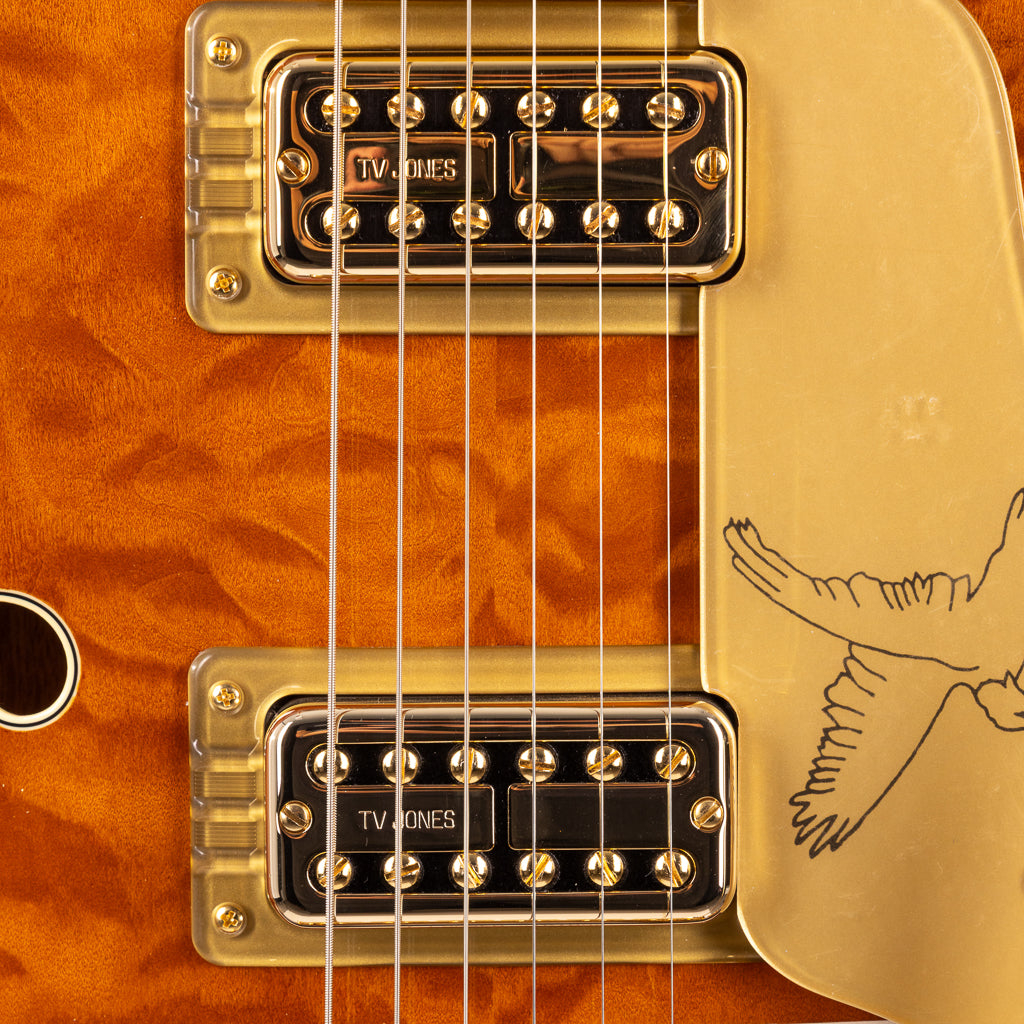 Gretsch Limited Edition Falcon Center Block Jr. with Bigsby Quilted Maple - Roundup Orange (740)