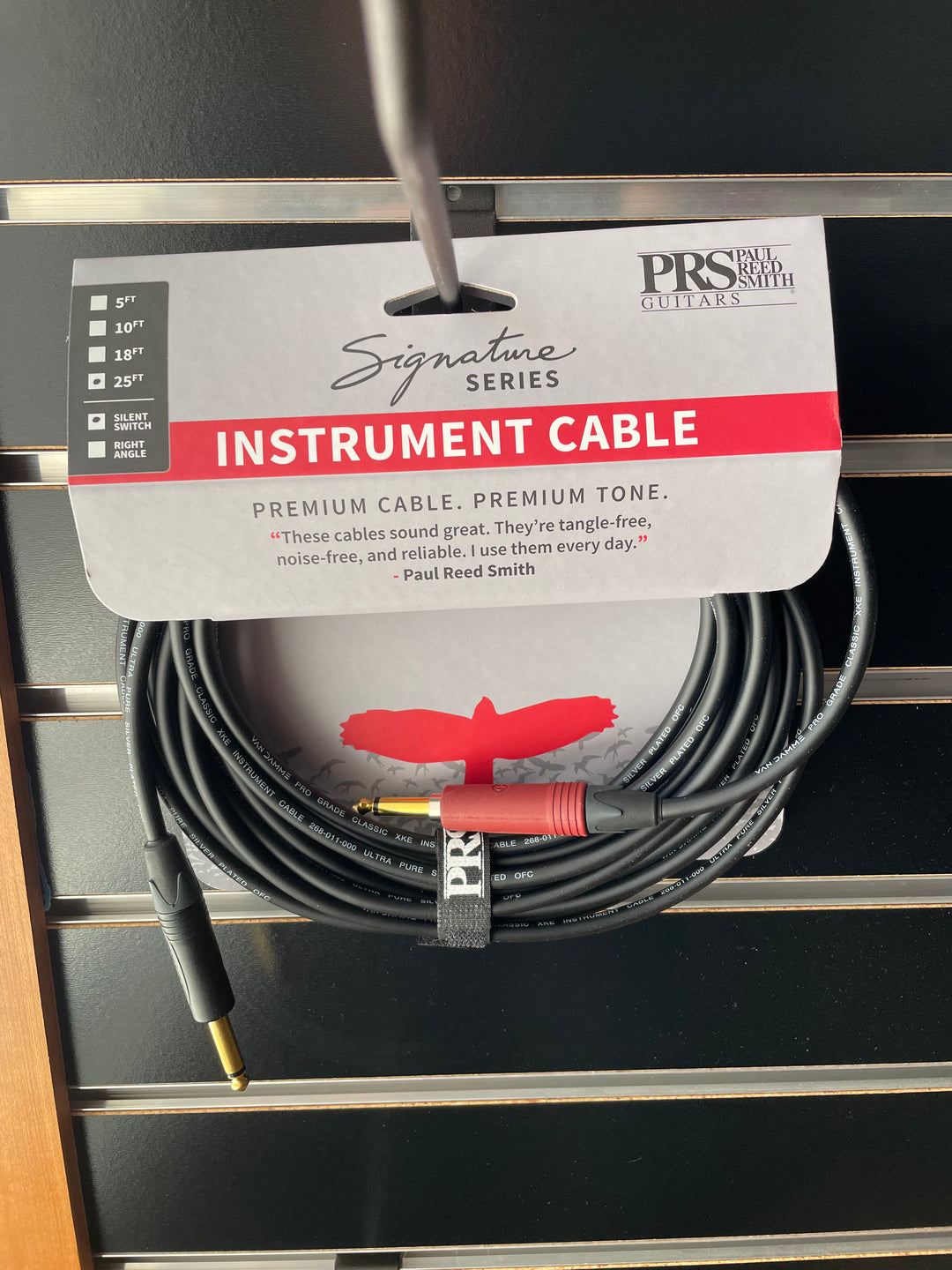 PRS Signature Instrument Cable - Silent 25ft Straight/Straight