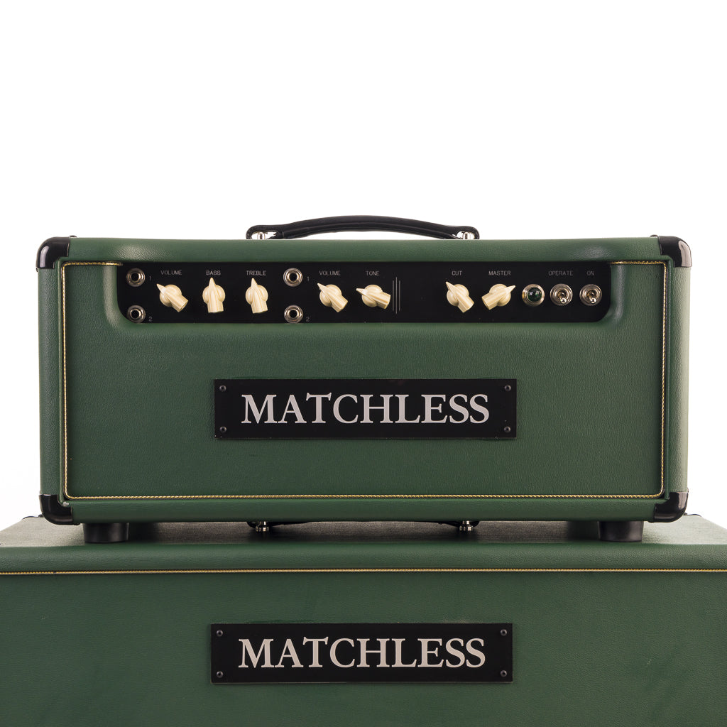 Matchless HC-30 Head & ESD 2x12 Cabinet - Green w/Gold Grille