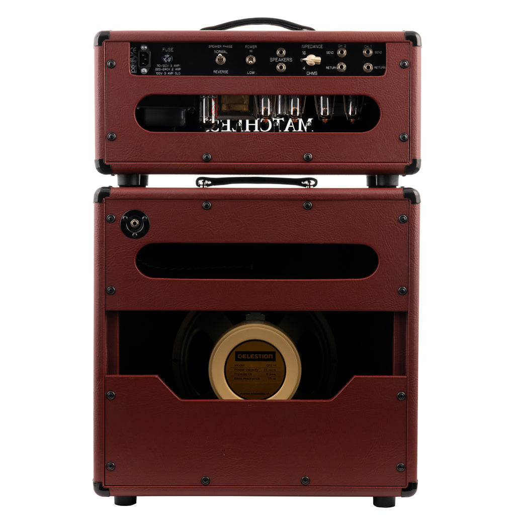 Matchless HC-30 Head & ESS 1x12 Cabinet - Burgundy / Gold Grille