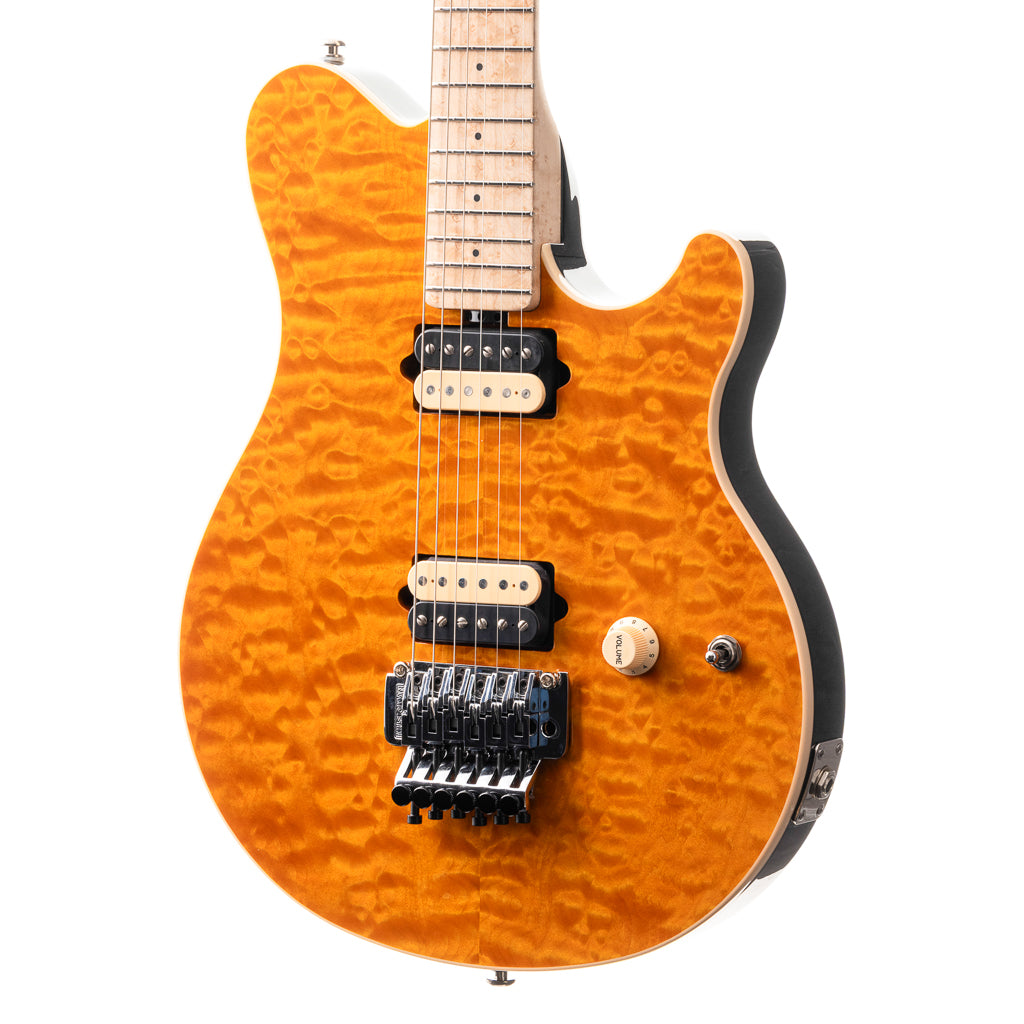 Ernie Ball Music Man 30th Anniversary Axis Electric Guitar - Translucent Gold Quilt (665)