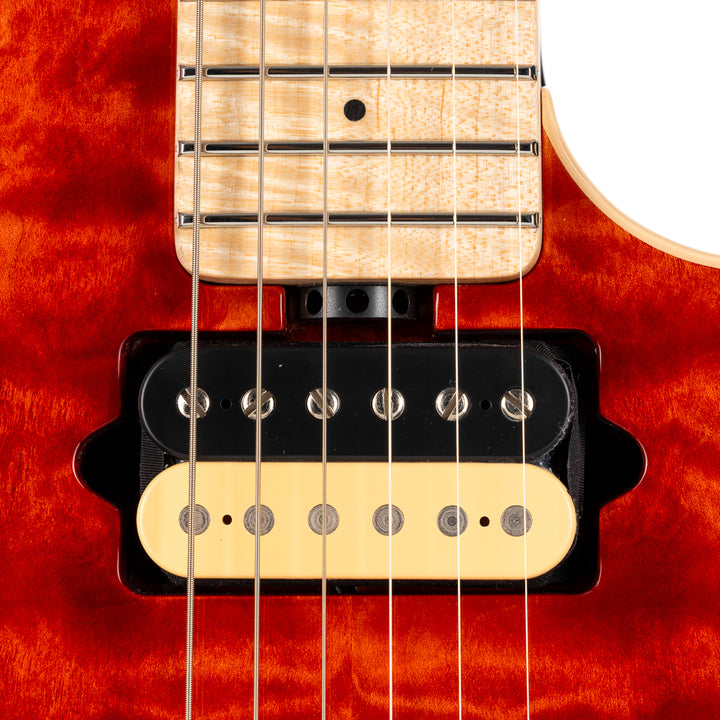 Ernie Ball Music Man 30th Anniversary Axis Electric Guitar - Translucent Red Quilt
