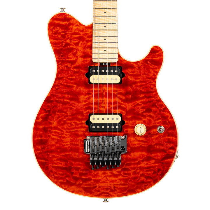 Ernie Ball Music Man 30th Anniversary Axis Electric Guitar - Translucent Red Quilt