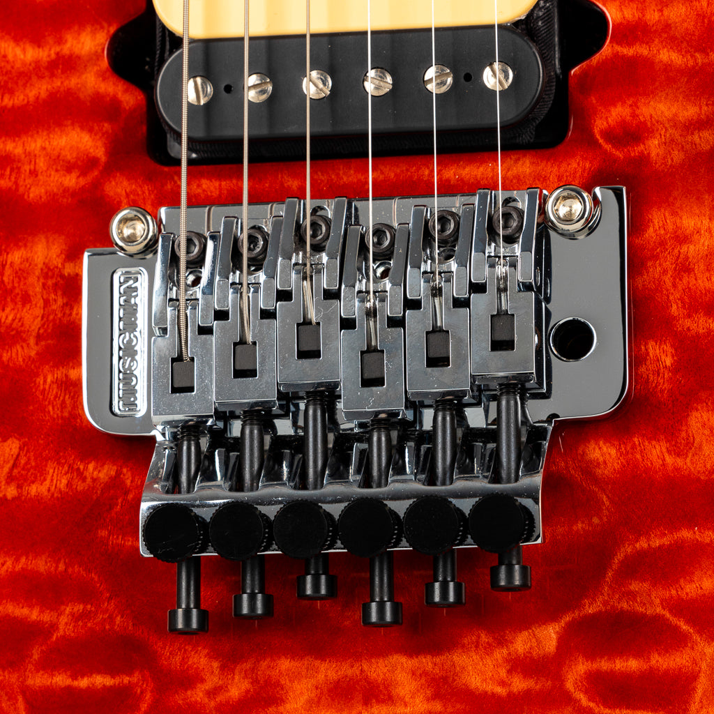 Ernie Ball Music Man 30th Anniversary Axis Electric Guitar - Translucent Red Quilt