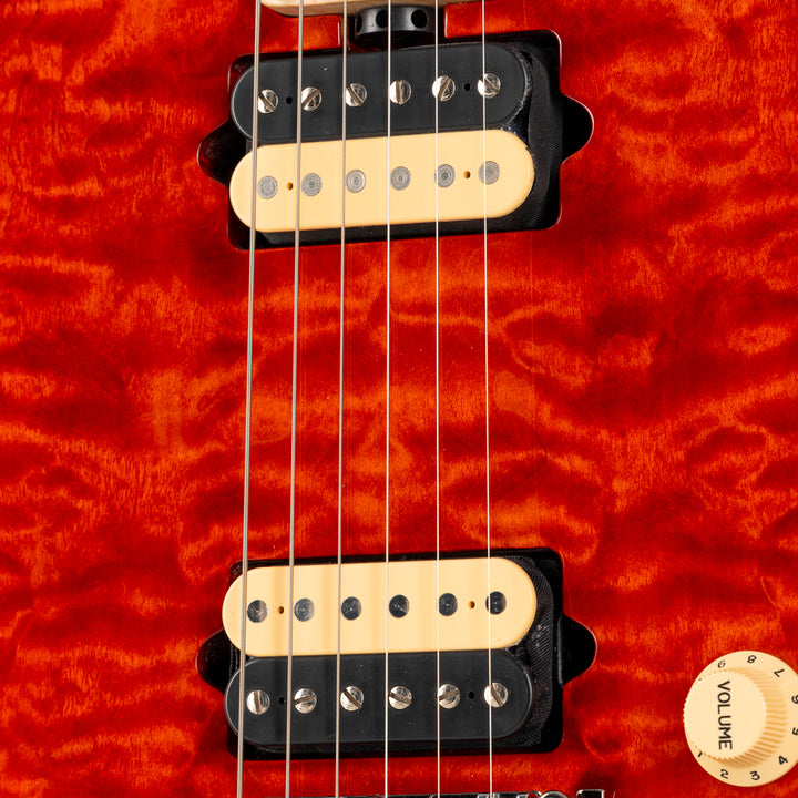 Ernie Ball Music Man 30th Anniversary Axis Electric Guitar - Translucent Red Quilt