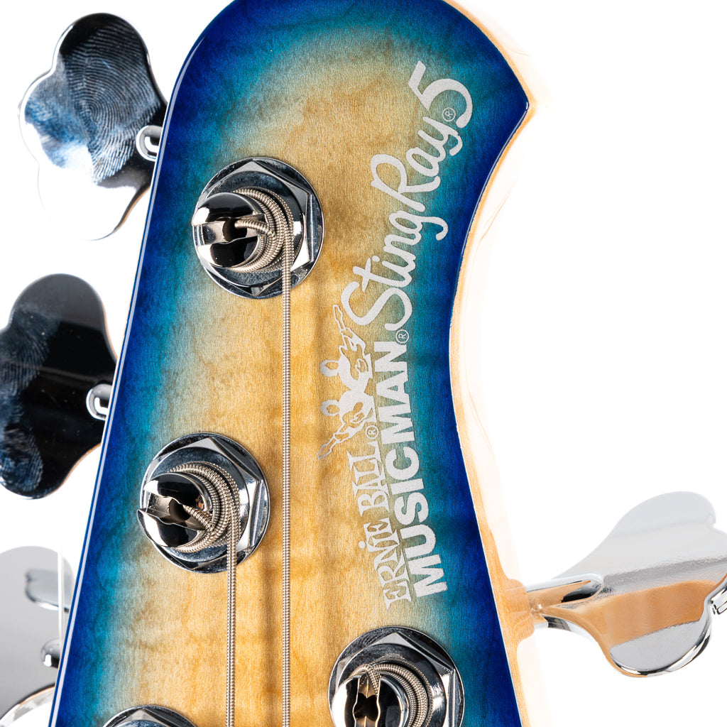 Ernie Ball Music Man BFR StingRay 5 Special HH 5-string Bass Guitar - Paua Blue Burst (333)