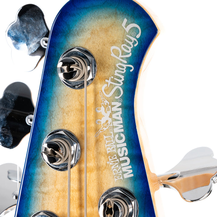 Ernie Ball Music Man BFR StingRay 5 Special HH 5-string Bass Guitar - Paua Blue Burst (333)