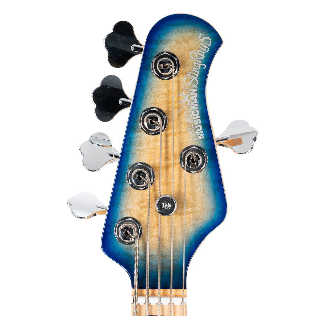Ernie Ball Music Man BFR StingRay 5 Special HH 5-string Bass Guitar - Paua Blue Burst (333)
