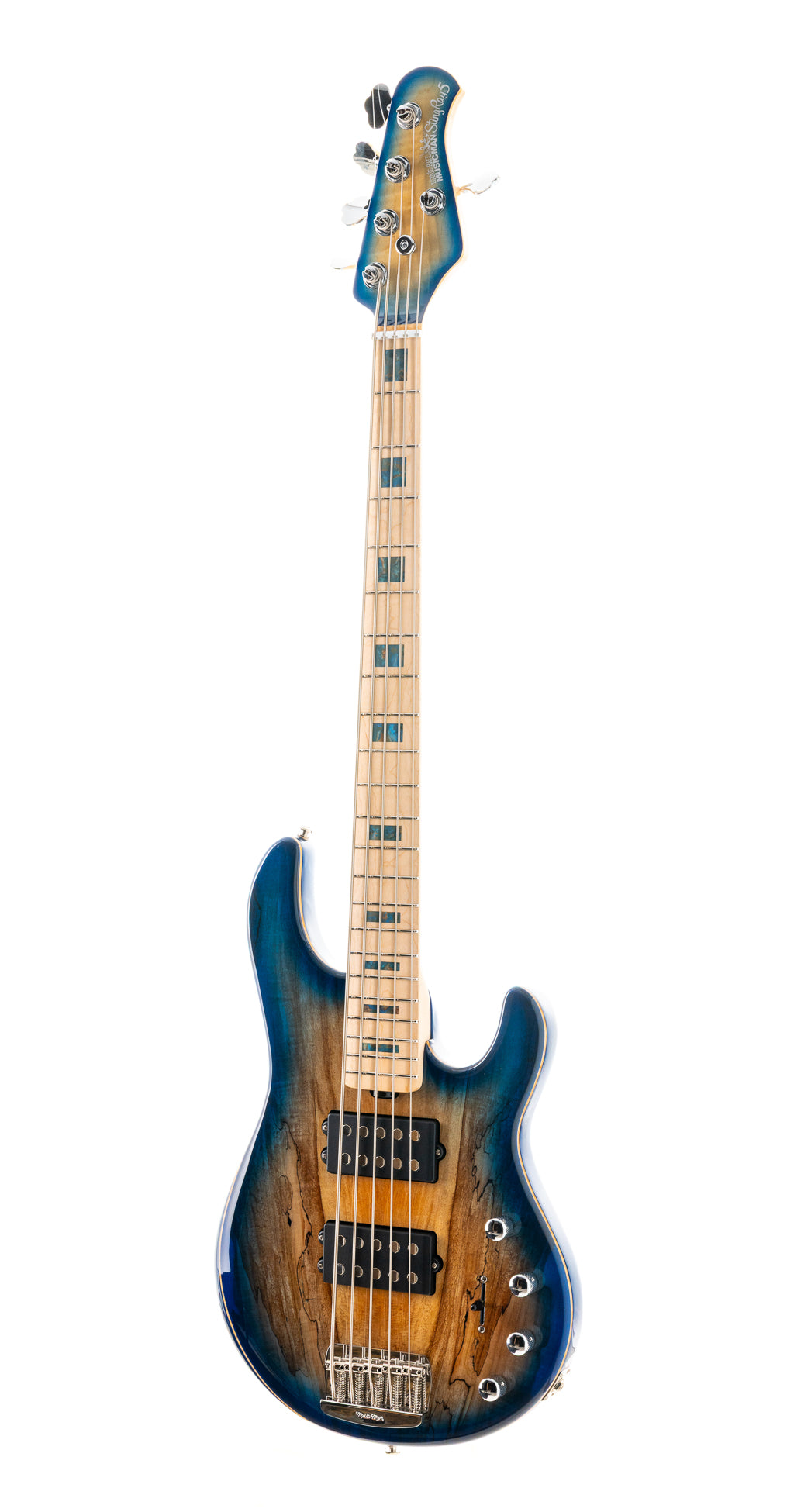 Ernie Ball Music Man BFR StingRay 5 Special HH 5-string Bass Guitar - Paua Blue Burst (333)