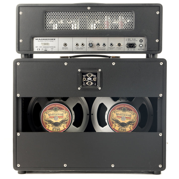 Magnatone Super Fifty-Nine M-80 Head and Master 2x12 Lighted Cabinet - Black