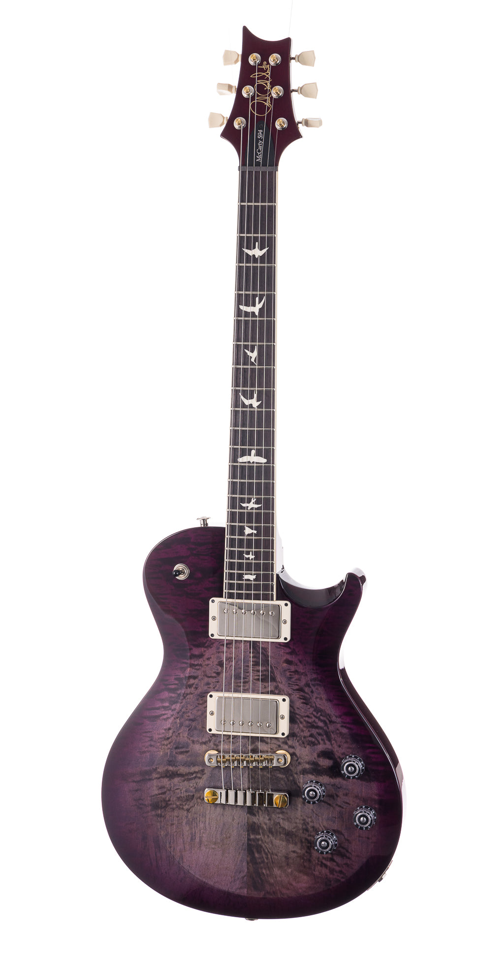 PRS S2 Singlecut McCarty 594 Quilt Maple - Lark Custom - Faded Gray Black Purpleburst (579)
