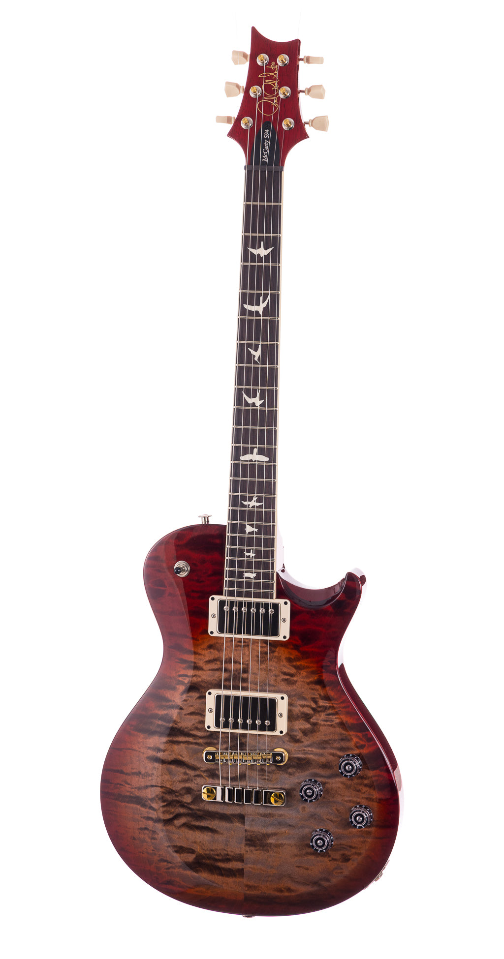 PRS S2 Singlecut McCarty 594 Quilt Maple - Lark Custom - Faded Grey Black Cherry Burst (902)