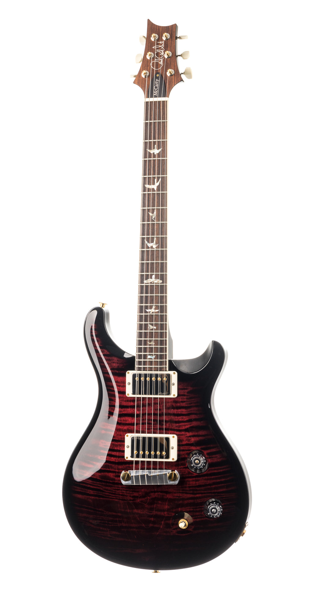 PRS McCarty 1-Piece 10 Top - Fire Red  Wrap Smokeburst (680)